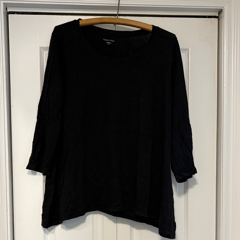 Eileen Fisher Black Long Sleeve Top 2/40$